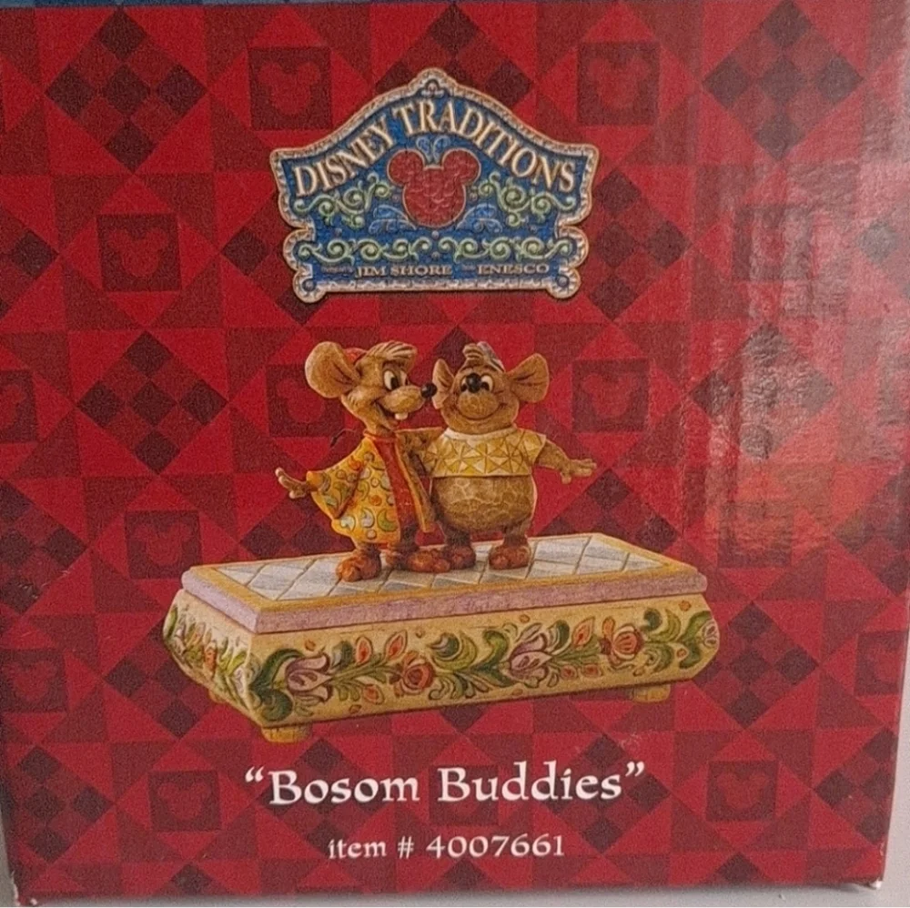 DISNEY TRADITIONS " BOSOM BUDDIES " JIM SHORE JAQ & GUS CINDERELLA MICE RARE - Picture 2 of 6